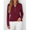 imageANRABESS Womens Long Sleeve Shirts Henley Tops Dressy Casual Blouse Trendy 2025 Fall Clothes Spring Vacation OutfitsBurgundy
