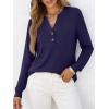 imageANRABESS Womens Long Sleeve Shirts Henley Tops Dressy Casual Blouse Trendy 2025 Fall Clothes Spring Vacation OutfitsNavy Blue