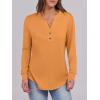 imageANRABESS Womens Long Sleeve Shirts Henley Tops Dressy Casual Blouse Trendy 2025 Fall Clothes Spring Vacation OutfitsOrange