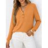 imageANRABESS Womens Long Sleeve Shirts Henley Tops Dressy Casual Blouse Trendy 2025 Fall Clothes Spring Vacation OutfitsOrange