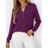 imageANRABESS Womens Long Sleeve Shirts Henley Tops Dressy Casual Blouse Trendy 2025 Fall Clothes Spring Vacation OutfitsPurple