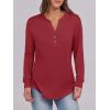 imageANRABESS Womens Long Sleeve Shirts Henley Tops Dressy Casual Blouse Trendy 2025 Fall Clothes Spring Vacation OutfitsRed