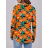 imageANRABESS Womens Long Sleeve Shirts Henley Tops Dressy Casual Blouse Trendy 2025 Fall Clothes Spring Vacation OutfitsTeal Orange Floral