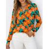 imageANRABESS Womens Long Sleeve Shirts Henley Tops Dressy Casual Blouse Trendy 2025 Fall Clothes Spring Vacation OutfitsTeal Orange Floral