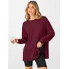 imageANRABESS Womens Oversized Long Sleeve shirts Fall Workout Tunic Tops Athletic Gym Tshirts Soft Basic Tees 2026 OutfitsBurgundy