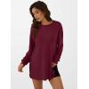 imageANRABESS Womens Oversized Long Sleeve shirts Fall Workout Tunic Tops Athletic Gym Tshirts Soft Basic Tees 2026 OutfitsBurgundy