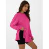 imageANRABESS Womens Oversized Long Sleeve shirts Fall Workout Tunic Tops Athletic Gym Tshirts Soft Basic Tees 2026 OutfitsHot Pink