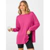 imageANRABESS Womens Oversized Long Sleeve shirts Fall Workout Tunic Tops Athletic Gym Tshirts Soft Basic Tees 2026 OutfitsHot Pink