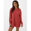 imageANRABESS Womens Oversized Long Sleeve shirts Fall Workout Tunic Tops Athletic Gym Tshirts Soft Basic Tees 2026 OutfitsOrange