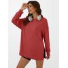 imageANRABESS Womens Oversized Long Sleeve shirts Fall Workout Tunic Tops Athletic Gym Tshirts Soft Basic Tees 2026 OutfitsOrange