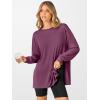 imageANRABESS Womens Oversized Long Sleeve shirts Fall Workout Tunic Tops Athletic Gym Tshirts Soft Basic Tees 2026 OutfitsPurple