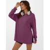 imageANRABESS Womens Oversized Long Sleeve shirts Fall Workout Tunic Tops Athletic Gym Tshirts Soft Basic Tees 2026 OutfitsPurple