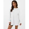 imageANRABESS Womens Oversized Long Sleeve shirts Fall Workout Tunic Tops Athletic Gym Tshirts Soft Basic Tees 2026 OutfitsWhite