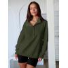 imageANRABESS Womens Oversized Sweatshirt Long Sleeve Henley Pullover Tops 2026 Spring Casual Button Loose Fit Teens OutfitsArmy Green