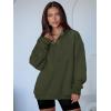 imageANRABESS Womens Oversized Sweatshirt Long Sleeve Henley Pullover Tops 2026 Spring Casual Button Loose Fit Teens OutfitsArmy Green