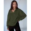 imageANRABESS Womens Oversized Sweatshirt Long Sleeve Henley Pullover Tops 2026 Spring Casual Button Loose Fit Teens OutfitsArmy Green