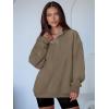 imageANRABESS Womens Oversized Sweatshirt Long Sleeve Henley Pullover Tops 2026 Spring Casual Button Loose Fit Teens OutfitsBrown