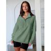 imageANRABESS Womens Oversized Sweatshirt Long Sleeve Henley Pullover Tops 2026 Spring Casual Button Loose Fit Teens OutfitsGreen