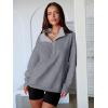 imageANRABESS Womens Oversized Sweatshirt Long Sleeve Henley Pullover Tops 2026 Spring Casual Button Loose Fit Teens OutfitsGrey