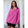 imageANRABESS Womens Oversized Sweatshirt Long Sleeve Henley Pullover Tops 2026 Spring Casual Button Loose Fit Teens OutfitsHot Pink