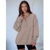 imageANRABESS Womens Oversized Sweatshirt Long Sleeve Henley Pullover Tops 2026 Spring Casual Button Loose Fit Teens OutfitsMocha