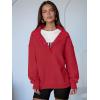 imageANRABESS Womens Oversized Sweatshirt Long Sleeve Henley Pullover Tops 2026 Spring Casual Button Loose Fit Teens OutfitsRed