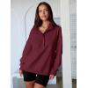 imageANRABESS Womens Oversized Sweatshirt Long Sleeve Henley Pullover Tops 2026 Spring Casual Button Loose Fit Teens OutfitsWine Red