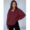 imageANRABESS Womens Oversized Sweatshirt Long Sleeve Henley Pullover Tops 2026 Spring Casual Button Loose Fit Teens OutfitsWine Red