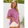 imageANRABESS Womens Oversized T Shirts Short Sleeve Crewneck Tops Casual Loose Basic Tee Shirts 2026 Summer Trendy OutfitsDark Pink