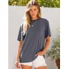 imageANRABESS Womens Oversized T Shirts Short Sleeve Crewneck Tops Casual Loose Basic Tee Shirts 2026 Summer Trendy OutfitsGrey