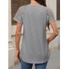 imageANRABESS Womens Short Sleeve Lace Shirts 2026 Summer Henley V Neck Blouse Business Casual Top Spring Cute Work Trendy ClothesGray