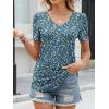 imageANRABESS Womens Short Sleeve Shirts Eyelet V Neck Tops Summer Business Casual Clothes 2026 Work Office TShirtsBlue White Green Floral