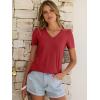 imageANRABESS Womens Short Sleeve Shirts Eyelet V Neck Tops Summer Business Casual Clothes 2026 Work Office TShirtsRed