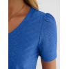 imageANRABESS Womens Short Sleeve Shirts Eyelet V Neck Tops Summer Business Casual Clothes 2026 Work Office TShirtsRoyal Blue