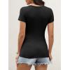 imageANRABESS Womens Short Sleeve Tops Built in Bra 2026 Summer T Shirts Slim Fitted Going Out Y2K Basic Tee Vacation ClothesBlack