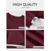 imageANRABESS Womens Short Sleeve Tops Built in Bra 2026 Summer T Shirts Slim Fitted Going Out Y2K Basic Tee Vacation ClothesBurgendy