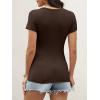imageANRABESS Womens Short Sleeve Tops Built in Bra 2026 Summer T Shirts Slim Fitted Going Out Y2K Basic Tee Vacation ClothesDark Brown