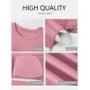 imageANRABESS Womens Short Sleeve Tops Built in Bra 2026 Summer T Shirts Slim Fitted Going Out Y2K Basic Tee Vacation ClothesDusty Pink
