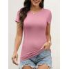 imageANRABESS Womens Short Sleeve Tops Built in Bra 2026 Summer T Shirts Slim Fitted Going Out Y2K Basic Tee Vacation ClothesDusty Pink