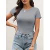 imageANRABESS Womens Short Sleeve Tops Built in Bra 2026 Summer T Shirts Slim Fitted Going Out Y2K Basic Tee Vacation ClothesGrey