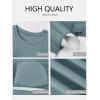 imageANRABESS Womens Short Sleeve Tops Built in Bra 2026 Summer T Shirts Slim Fitted Going Out Y2K Basic Tee Vacation ClothesGrey Green