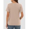 imageANRABESS Womens Short Sleeve Tops Casual V Neck Wrinkle  Free Basic T Shirts Summer Cute Tee 2026 Spring Fashion ClothesAlmond