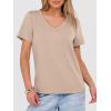 imageANRABESS Womens Short Sleeve Tops Casual V Neck Wrinkle  Free Basic T Shirts Summer Cute Tee 2026 Spring Fashion ClothesAlmond
