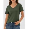 imageANRABESS Womens Short Sleeve Tops Casual V Neck Wrinkle  Free Basic T Shirts Summer Cute Tee 2026 Spring Fashion ClothesArmy Green