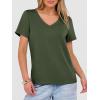 imageANRABESS Womens Short Sleeve Tops Casual V Neck Wrinkle  Free Basic T Shirts Summer Cute Tee 2026 Spring Fashion ClothesArmy Green