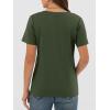 imageANRABESS Womens Short Sleeve Tops Casual V Neck Wrinkle  Free Basic T Shirts Summer Cute Tee 2026 Spring Fashion ClothesArmy Green