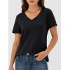 imageANRABESS Womens Short Sleeve Tops Casual V Neck Wrinkle  Free Basic T Shirts Summer Cute Tee 2026 Spring Fashion ClothesBlack