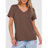 imageANRABESS Womens Short Sleeve Tops Casual V Neck Wrinkle  Free Basic T Shirts Summer Cute Tee 2026 Spring Fashion ClothesBrown