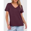 imageANRABESS Womens Short Sleeve Tops Casual V Neck Wrinkle  Free Basic T Shirts Summer Cute Tee 2026 Spring Fashion ClothesDark Red