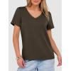 imageANRABESS Womens Short Sleeve Tops Casual V Neck Wrinkle  Free Basic T Shirts Summer Cute Tee 2026 Spring Fashion ClothesDrak Brown